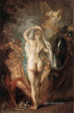  Jean Malerei - Das Urteil des Paris Nacktheit Jean Antoine Watteau